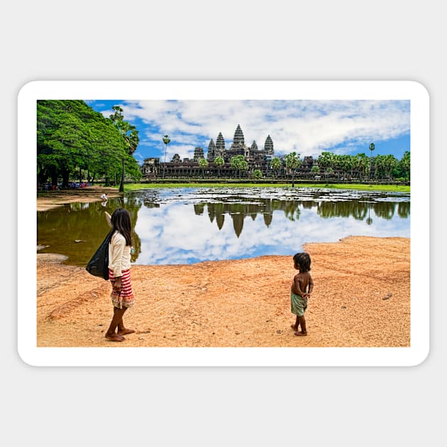 Angkor Wat Revisited. Sticker by bulljup